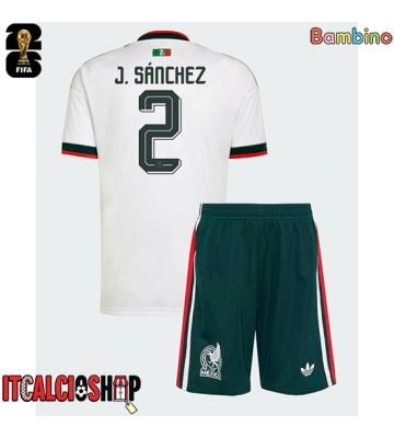 Messico Jorge Sanchez #2 Seconda Maglia Bambino Mondiali 2026 Manica Corta (+ Pantaloni corti)